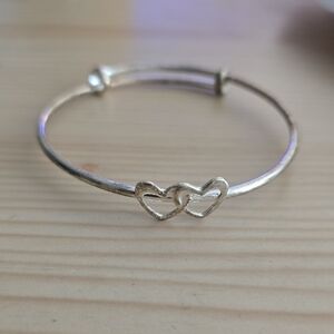 Elegant Silver Heart Bracelet